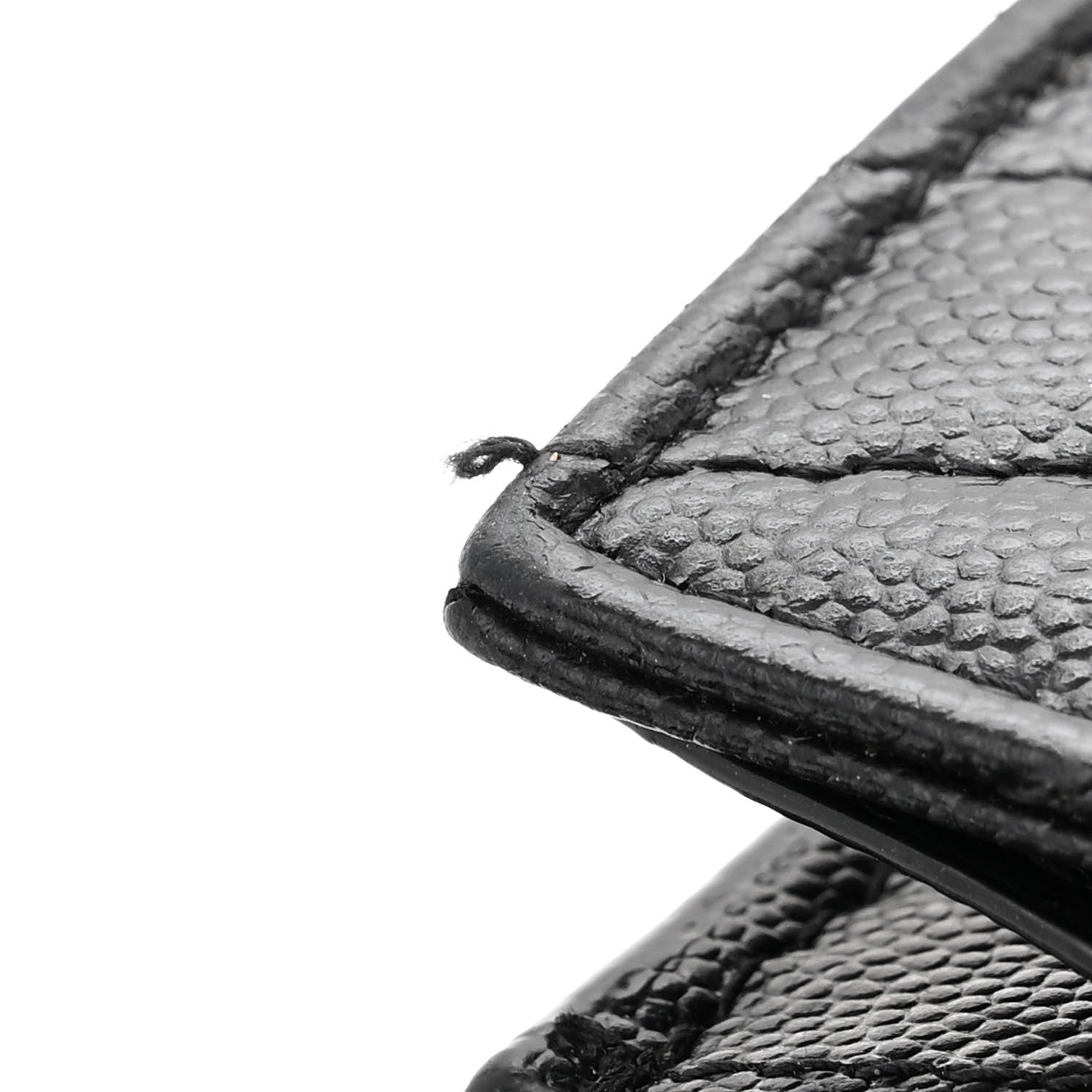 Saint Laurent Grain De Poudre Matelasse Chevron Monogram Monochrome Chain Wallet Black 14 of 16