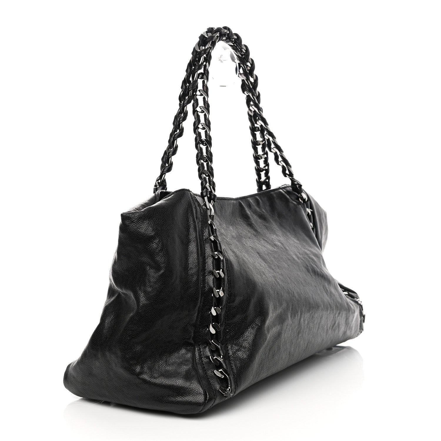 Chanel Glazed Caviar East West Modern Chain Tote Black 3 of 11