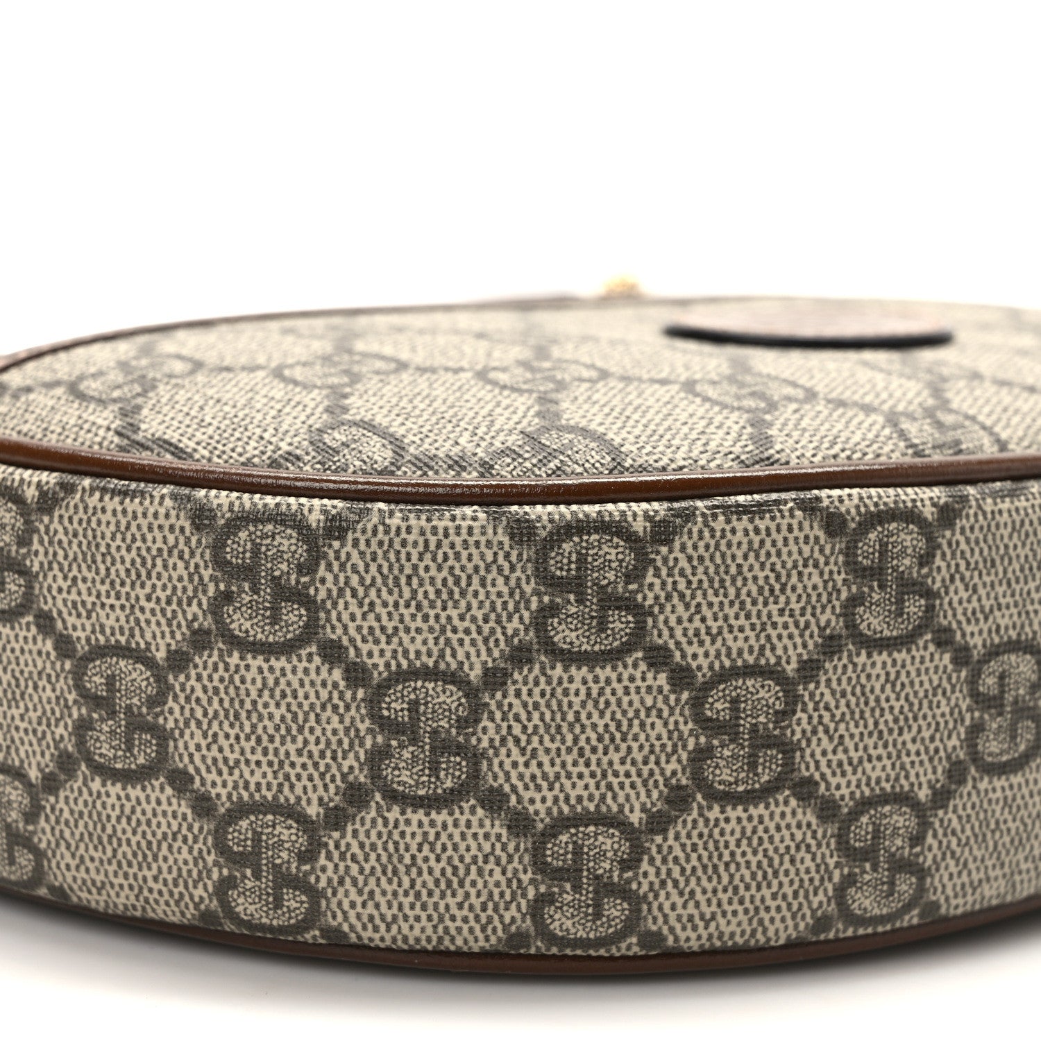 Gucci GG Supreme Monogram Azalea Calfskin Mini Retro Interlocking G Half Moon Bag Beige Ebony Brown Sugar 9 of 11