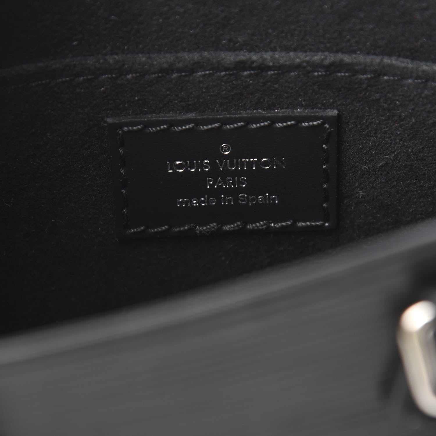 Louis Vuitton Epi Petit Sac Plat Black 5 of 9