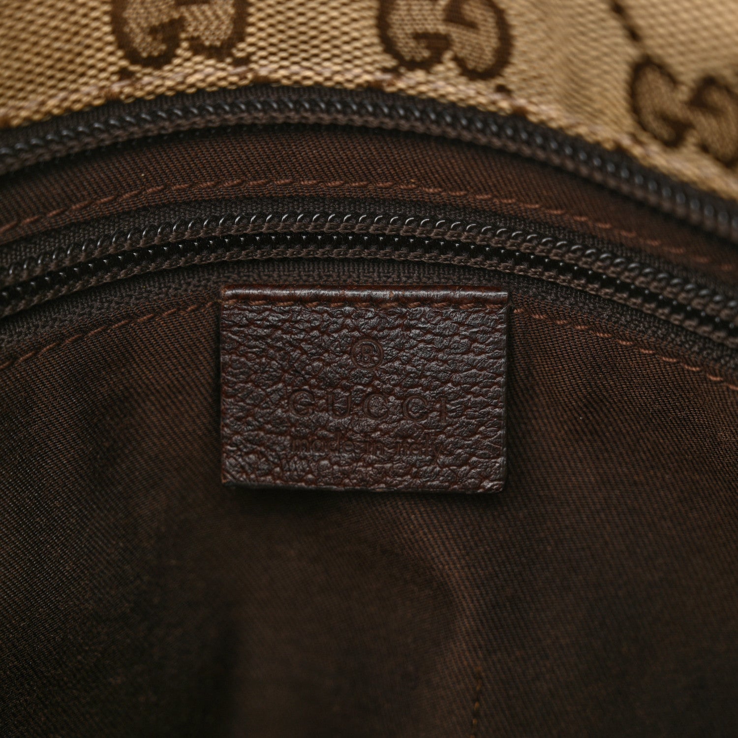 Gucci Monogram Web Small Flat Messenger Bag Brown 7 of 14