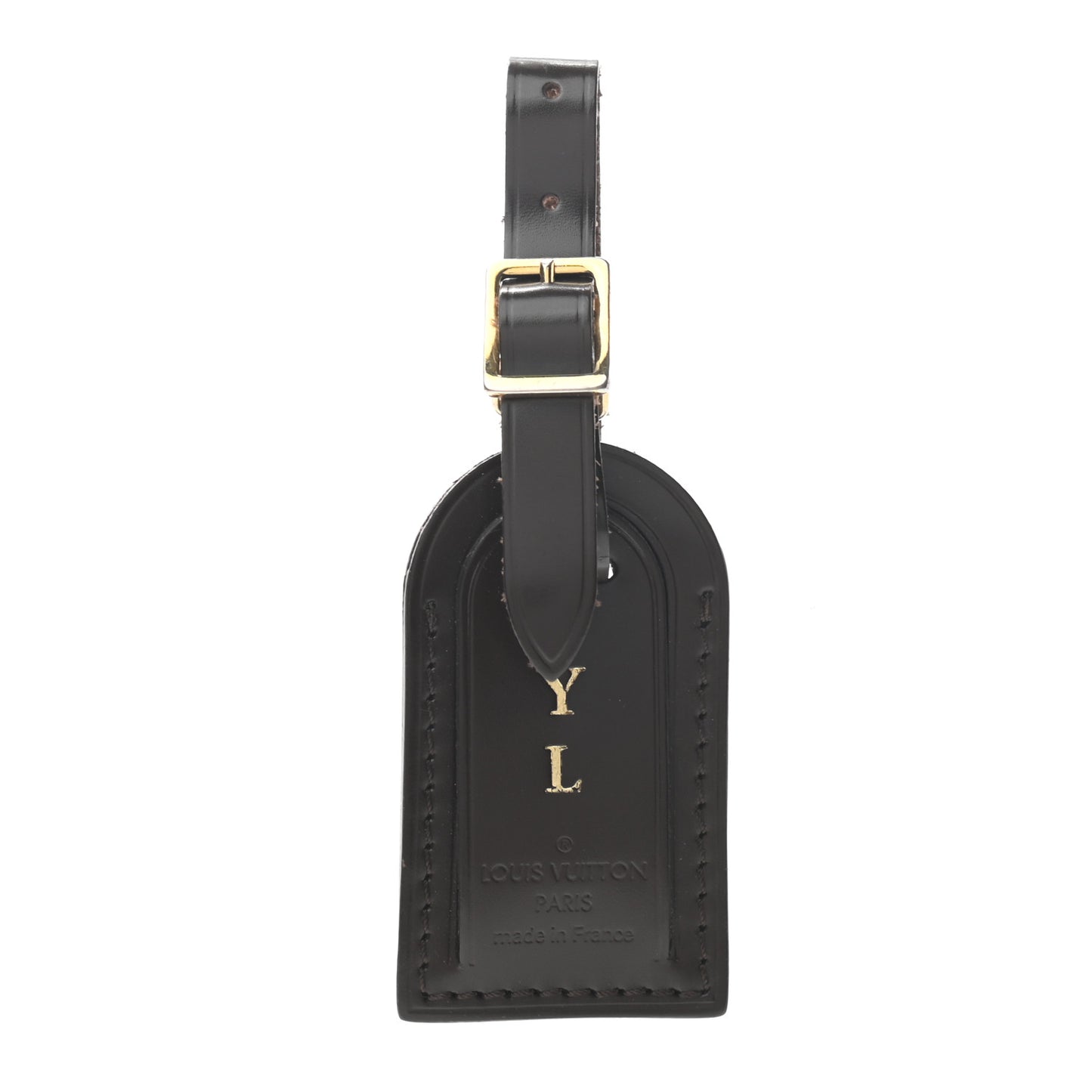 Calfskin Luggage Tag Ebene