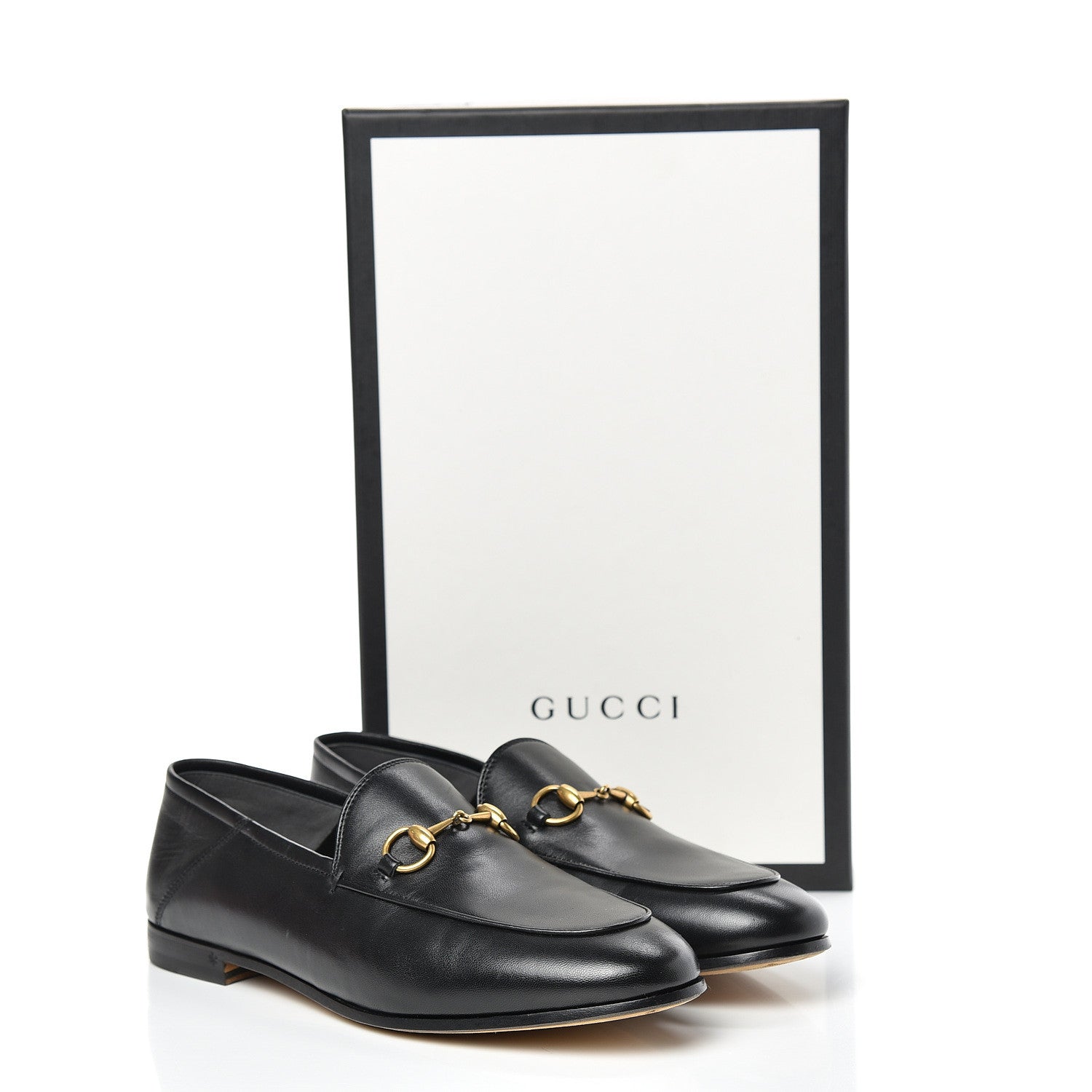 Gucci Lambskin Womens Brixton Horsebit Loafers 37.5 Black 12 of 12