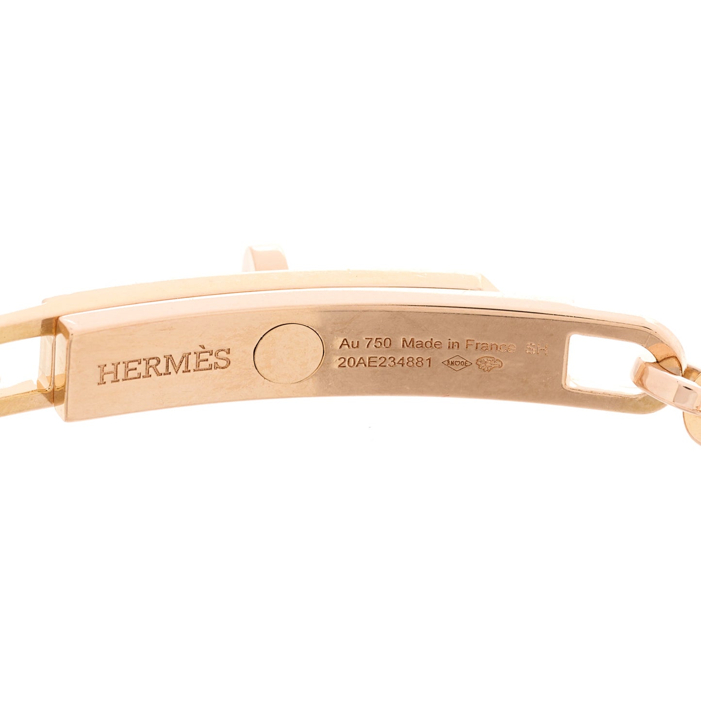 18K Rose Gold Diamond Pave PM Kelly Chaine Bracelet SH