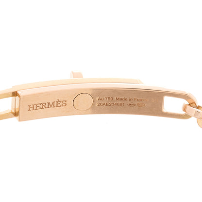 Hermes 18K Rose Gold Diamond Pave PM Kelly Chaine Bracelet SH 4 of 5
