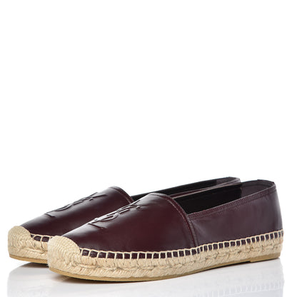 Saint Laurent Nappa Vendome Monogram Espadrilles 37 Barolo 3 of 9