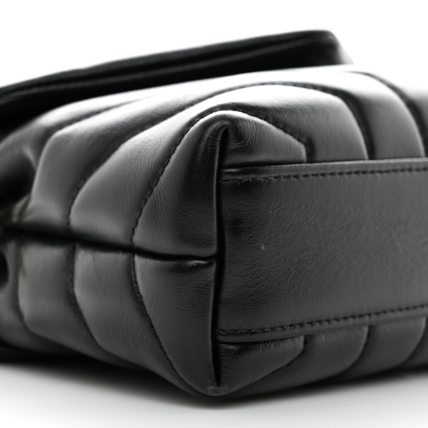Saint Laurent Calfskin Y Quilted Monogram Toy Loulou Crossbody Bag Black 9 of 10