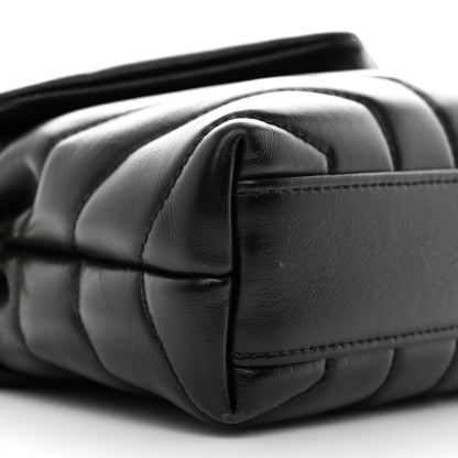 Saint Laurent Calfskin Y Quilted Monogram Toy Loulou Crossbody Bag Black 9 of 10
