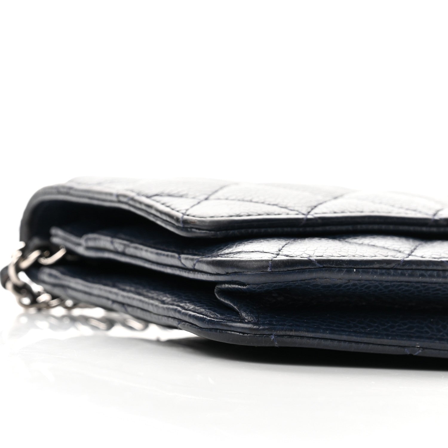 Chanel Caviar Quilted Wallet On Chain WOC Navy Blue 9 of 13