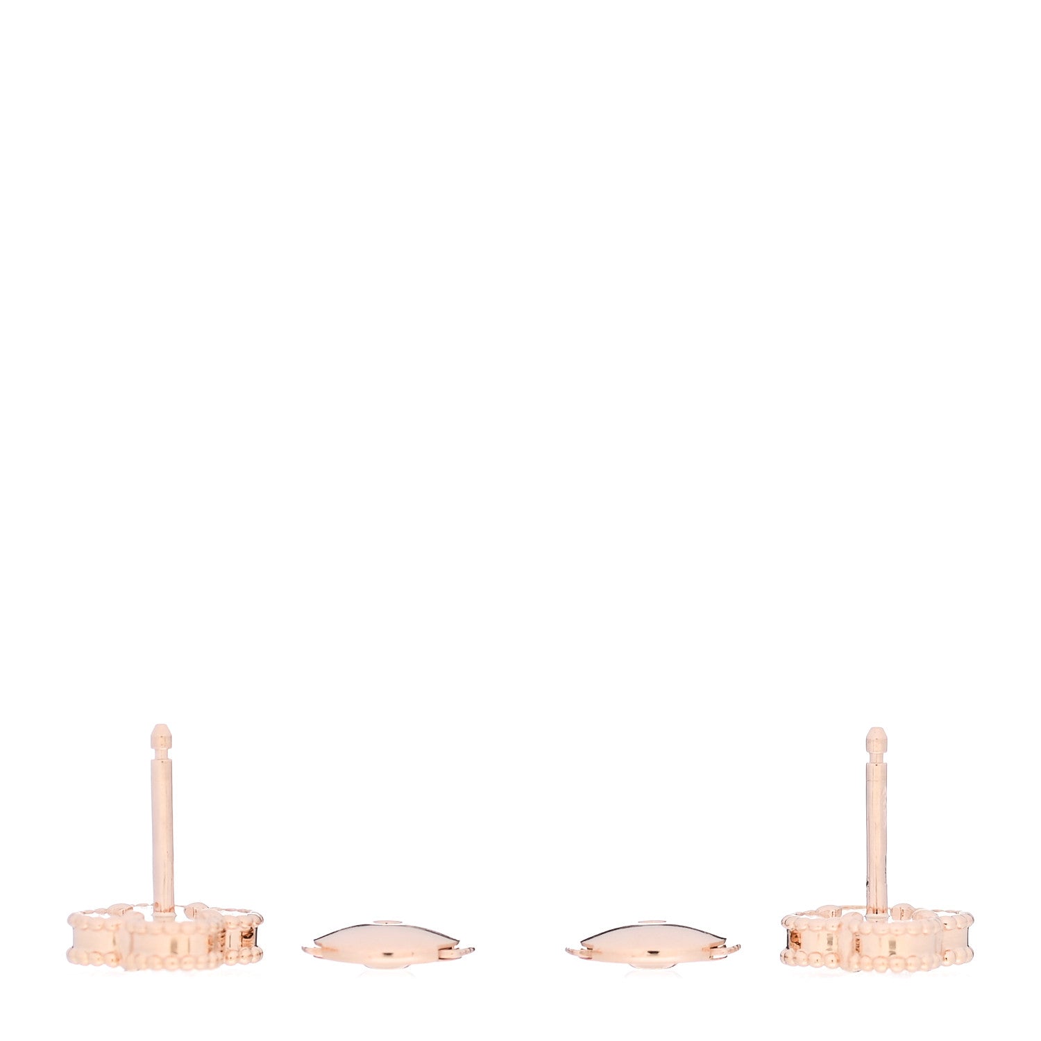 Van Cleef & Arpels 18K Rose Gold Carnelian Sweet Alhambra Earrings 3 of 6