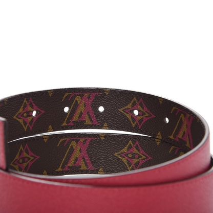 Louis Vuitton Rainbow Monogram 30mm LV Initiales Reversible Belt 80 32 Fuschia 8 of 9