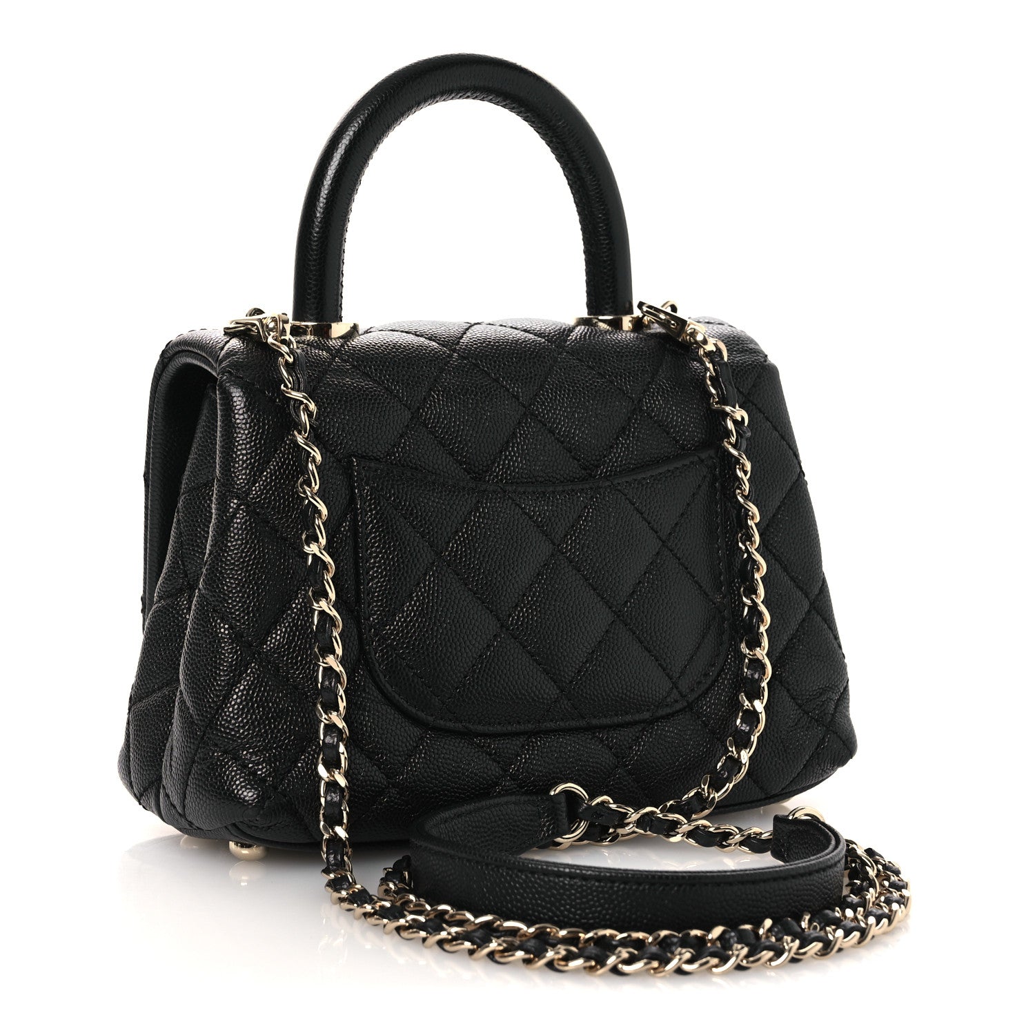 Chanel Caviar Quilted Extra Mini Coco Handle Flap Black 3 of 11