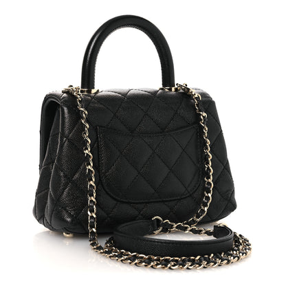 Chanel Caviar Quilted Extra Mini Coco Handle Flap Black 3 of 11