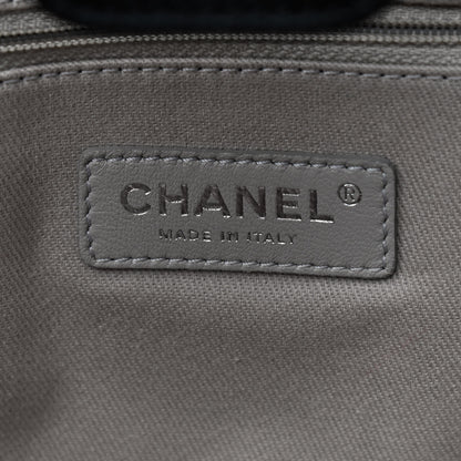 Chanel Glazed Calfskin Large Deauville Tote Black 6 of 10