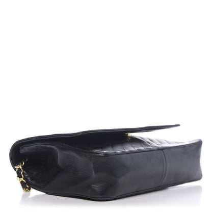 Chanel Lambskin Diagonal Quilted Small Single Flap Black 4 of 10