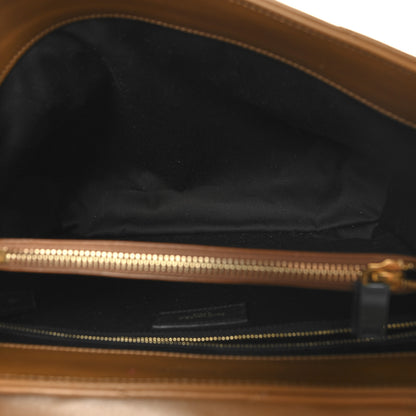Saint Laurent Calfskin Y Quilted Monogram Medium Loulou Chain Satchel Dark Natural 5 of 10