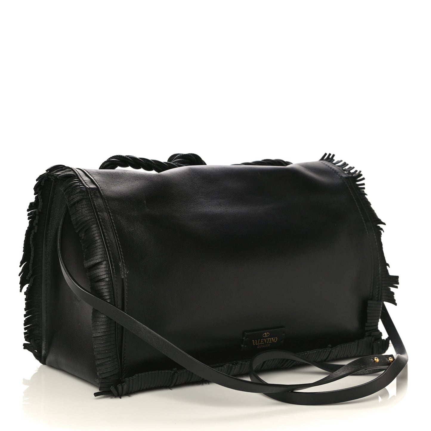 Calfskin The Rope Crossbody Bag Black