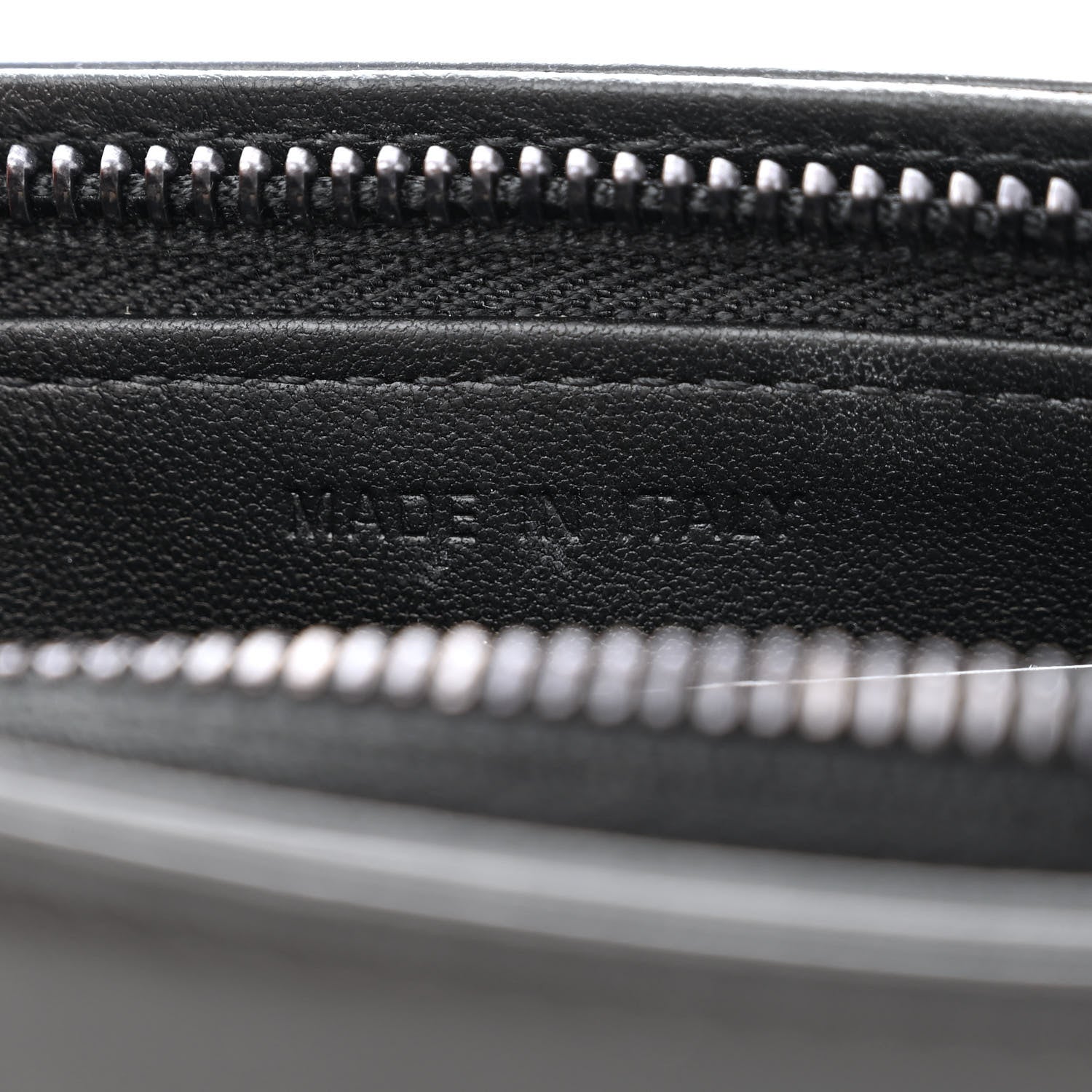 Christian Dior Calfskin Macrocannage Diamond Caro Zipped Pouch With Chain Black 9 of 13