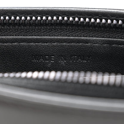 Christian Dior Calfskin Macrocannage Diamond Caro Zipped Pouch With Chain Black 9 of 13