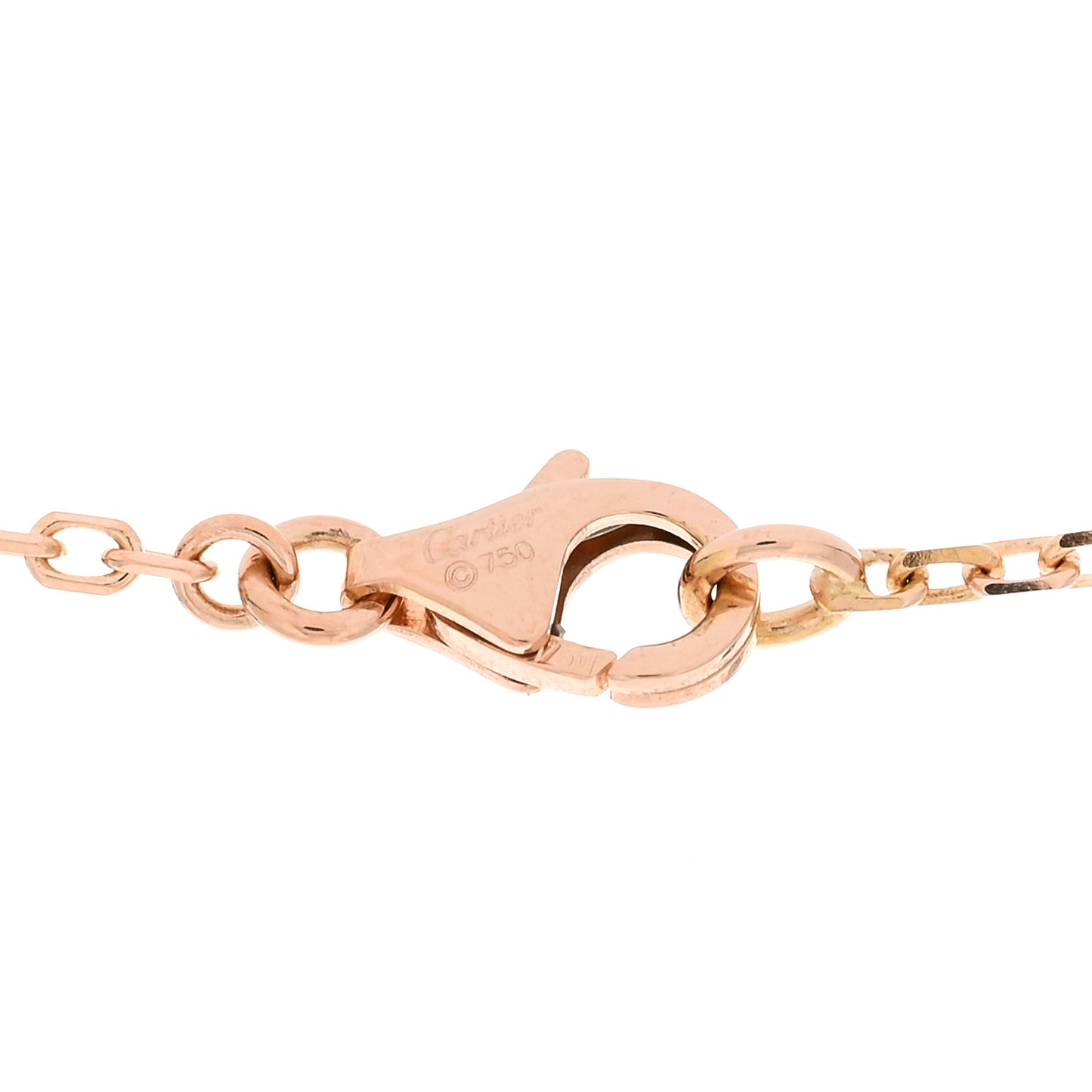 18K Pink White Yellow Gold Diamond Trinity Pendant Necklace