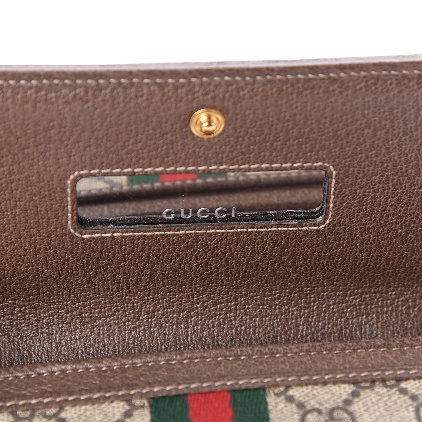 GG Supreme Monogram Web Ophidia Wallet On Chain Brown