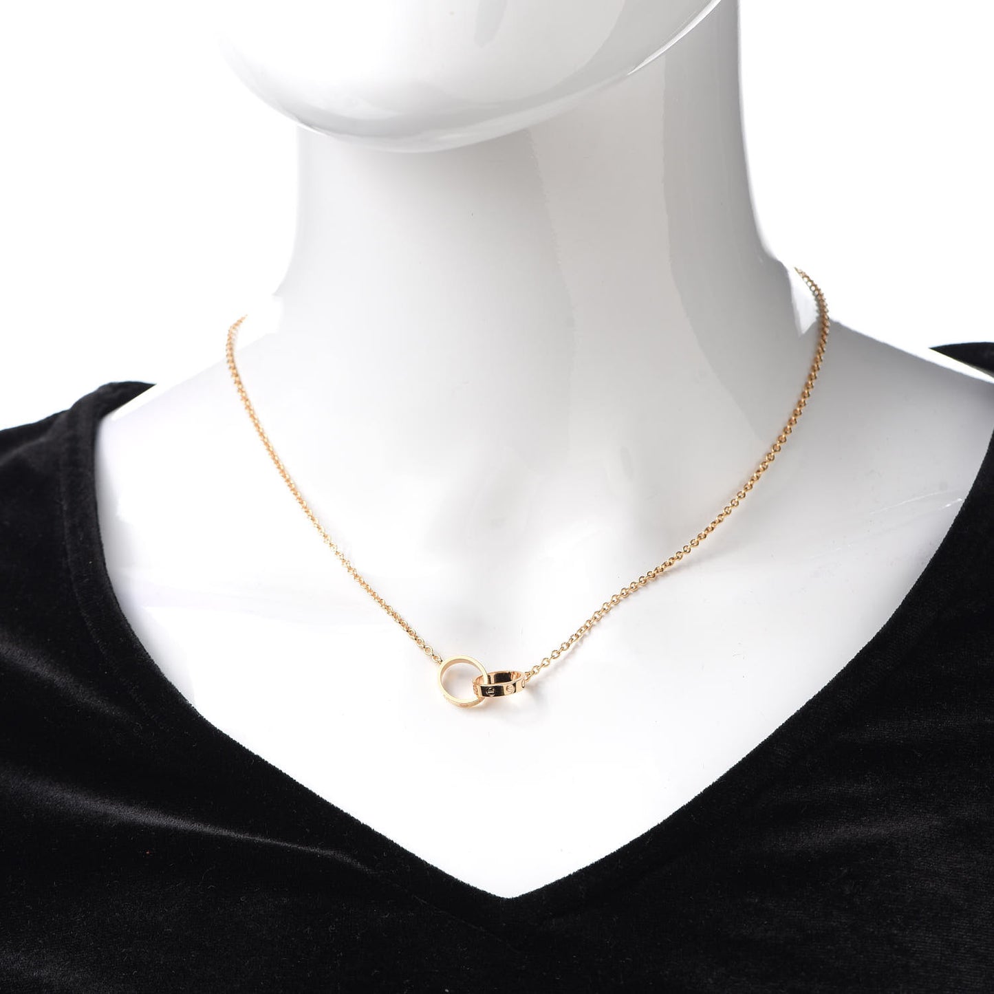18K Pink Gold Interlocking LOVE Necklace