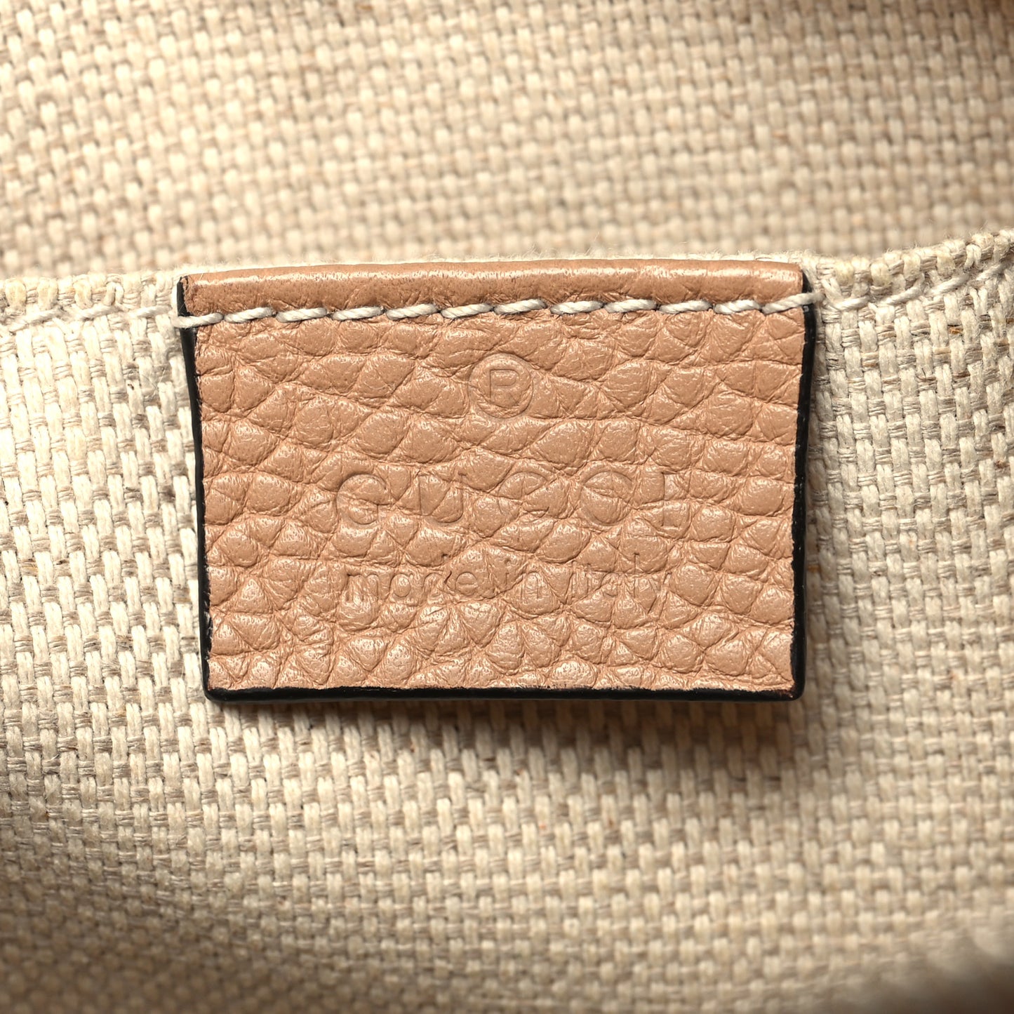 Pebbled Calfskin Small Soho Disco Bag Camelia