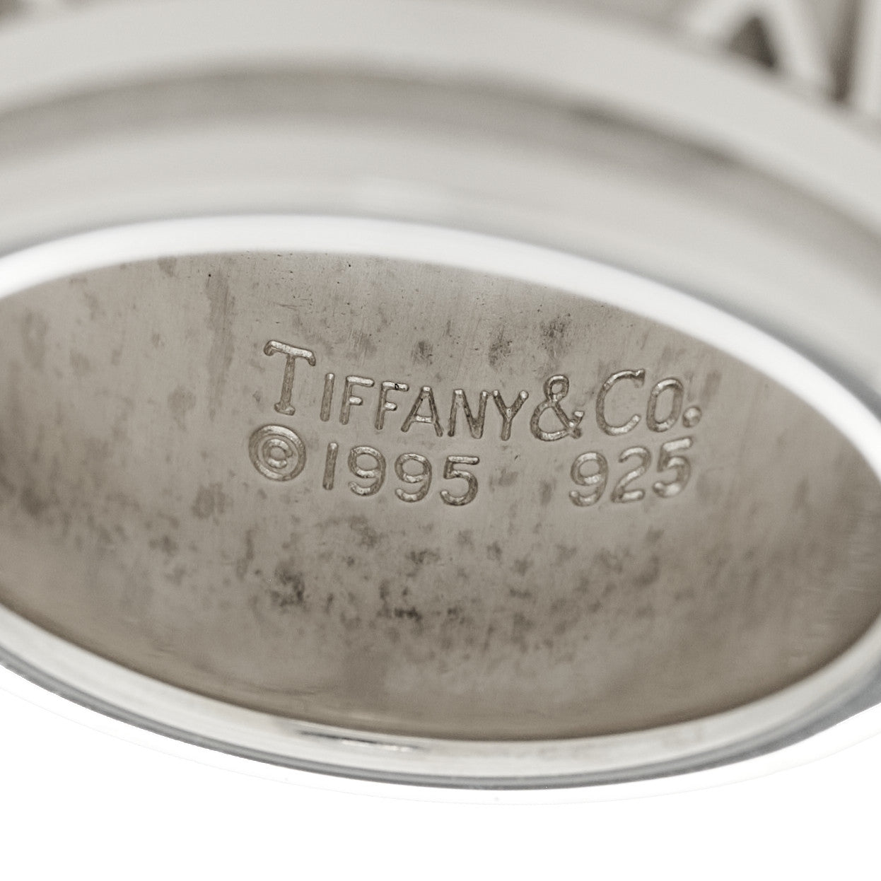 Tiffany Sterling Silver 12mm Atlas Band Ring 52 6 4 of 4