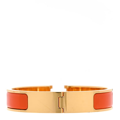 Hermes Enamel Narrow Clic Clac H Bracelet PM Orange 4 of 5