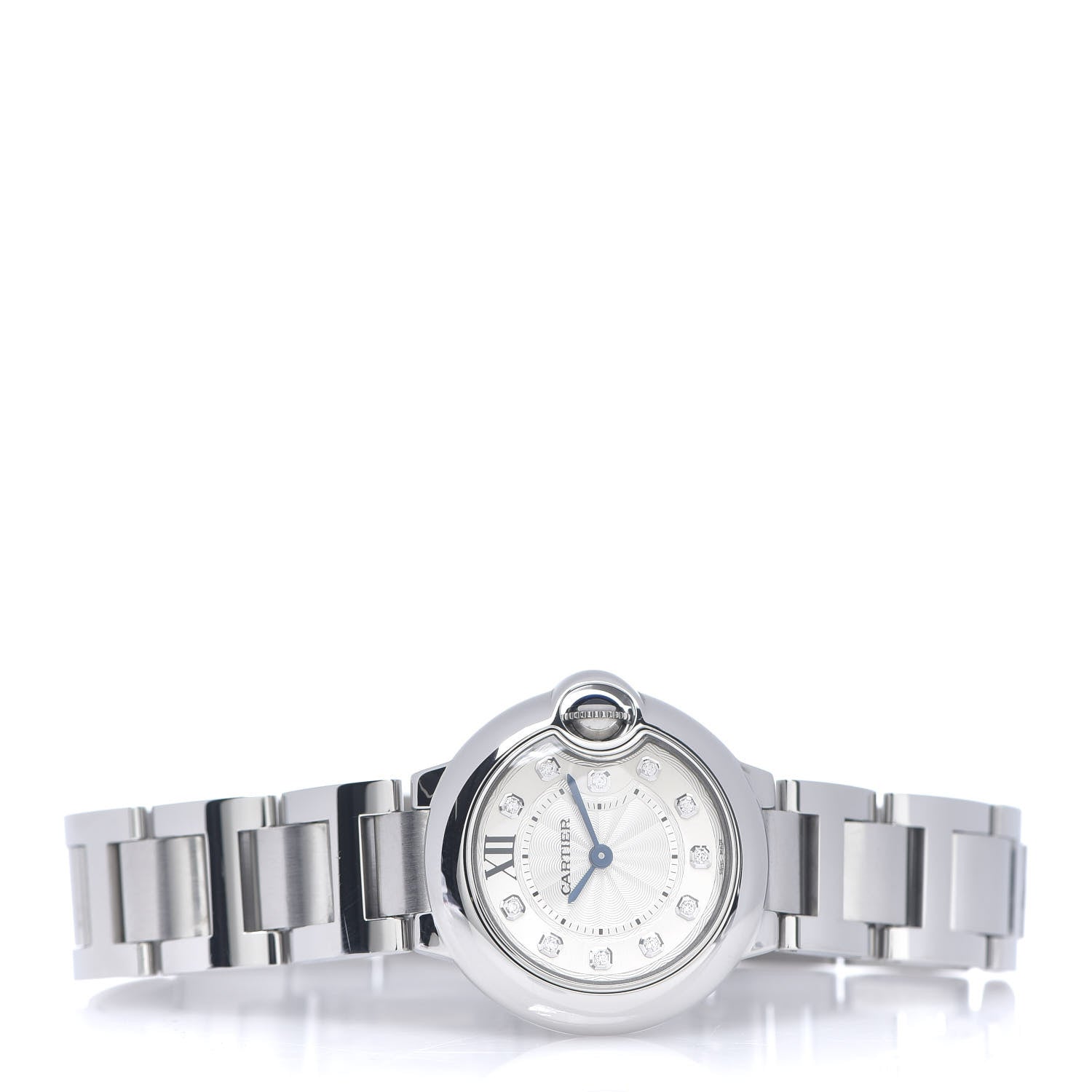 Cartier Stainless Steel Diamond 28mm Ballon Bleu De Cartier Quartz Watch 2 of 4