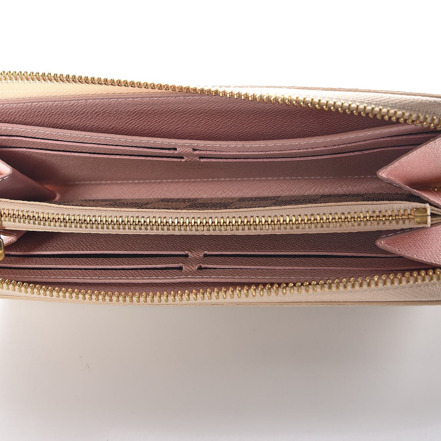 Damier Azur Clemence Wallet Rose Ballerine