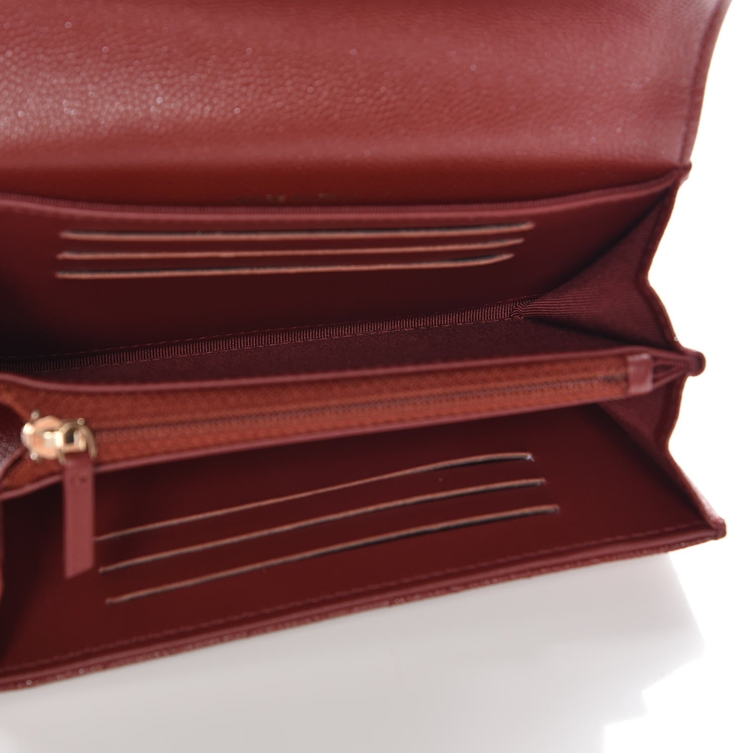 Chanel Iridescent Caviar Quilted Medium Flap Wallet Burgundy 5 of 9