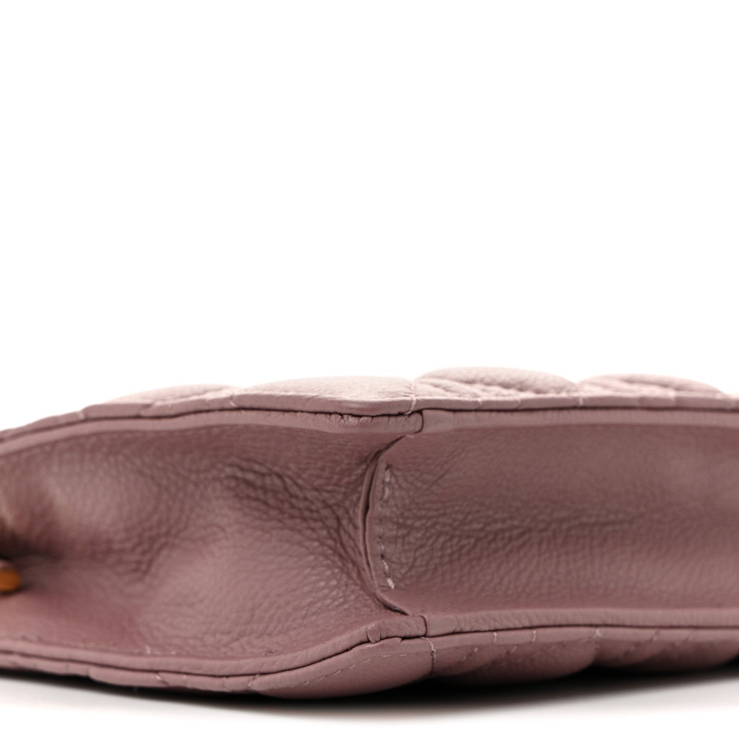 Christian Dior Calfskin Cannage Caro Zipped Pouch With Chain Peony Pink 9 of 12