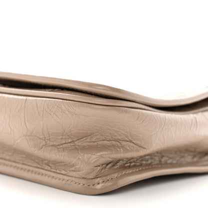 Saint Laurent Crinkled Calfskin Matelasse Monogram Niki Chain Wallet Dusty Grey 10 of 11