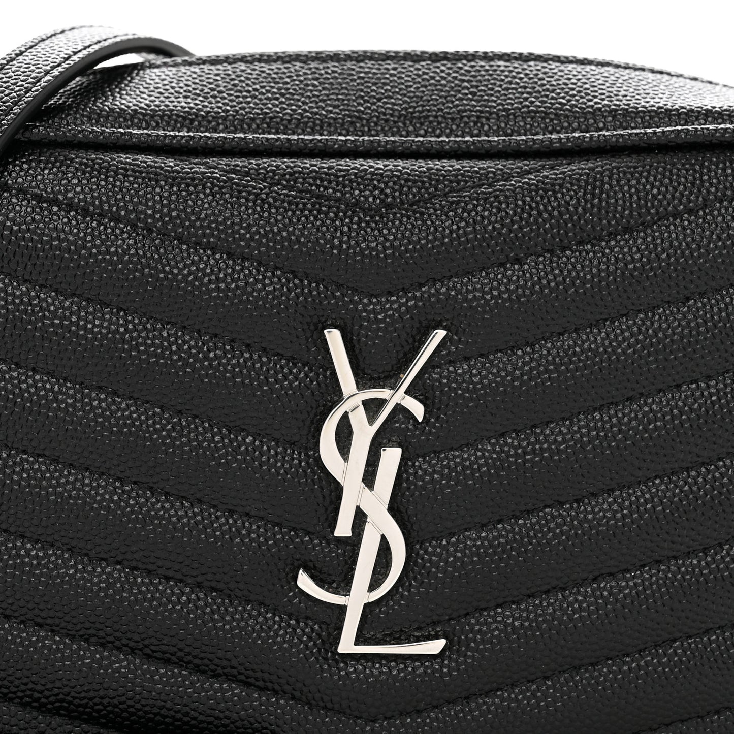 Grain De Poudre Matelasse Monogram Mini Lou Camera Bag Black