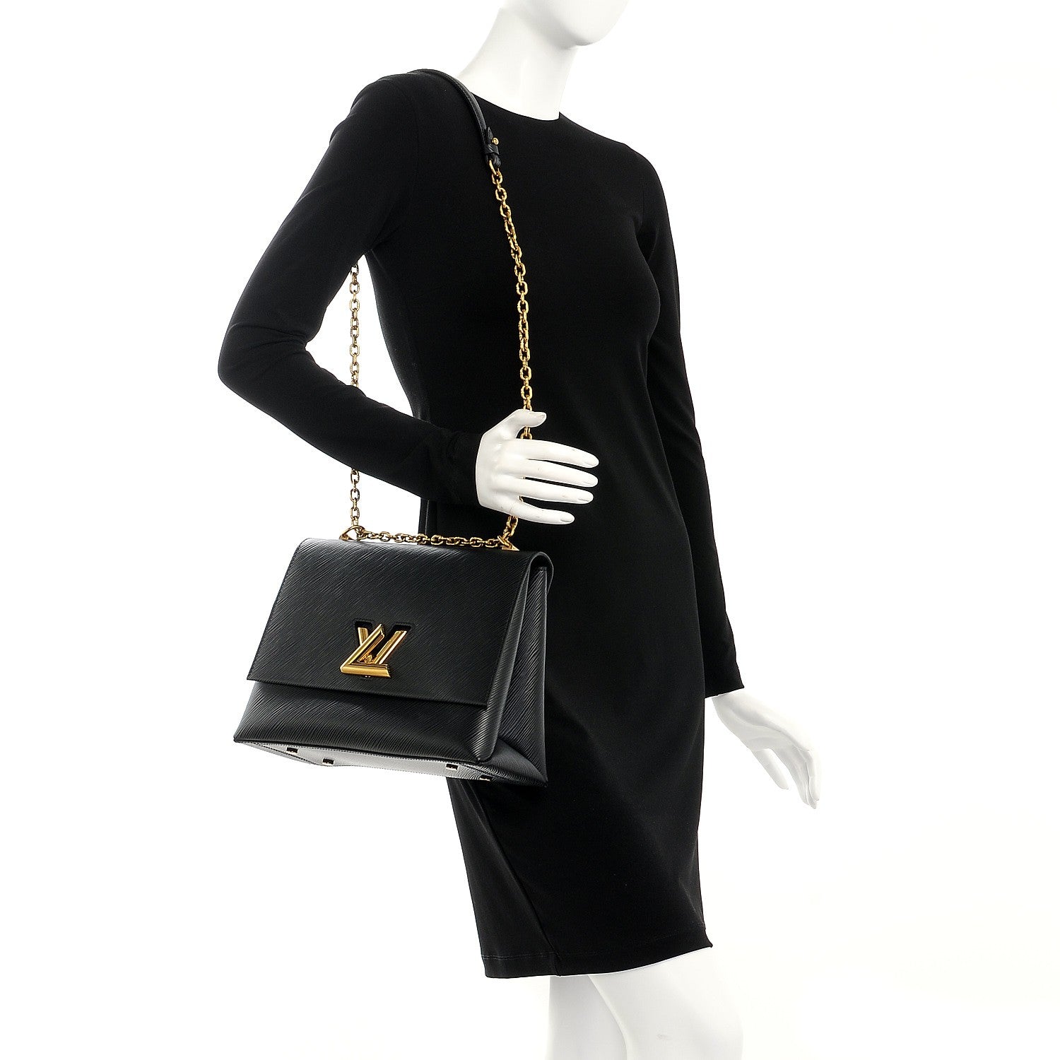 Louis Vuitton Epi Twist Shoulder Bag GM Black 2 of 7