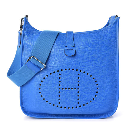 Hermes Taurillon Clemence Evelyne III GM Bleu Hydra 1 of 10