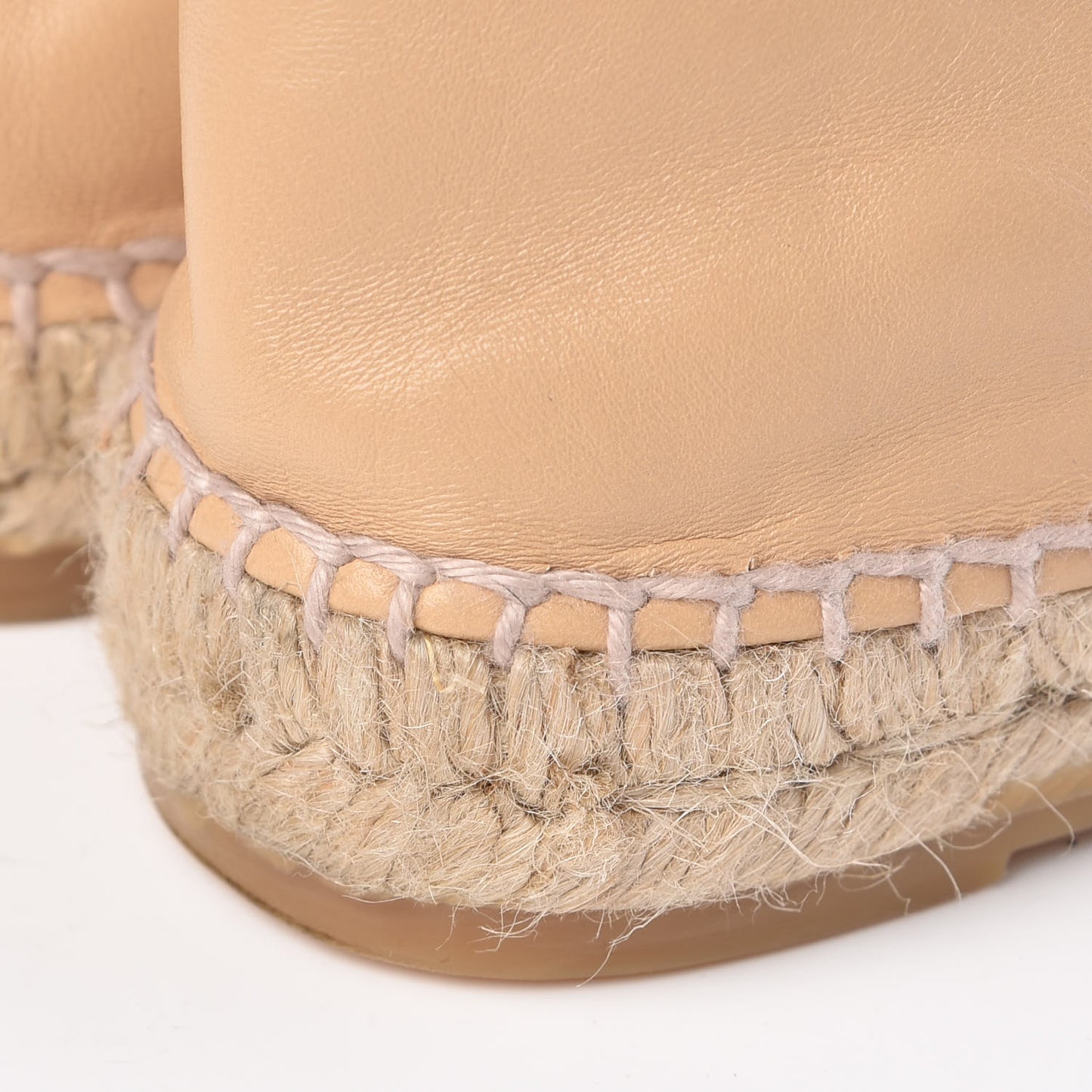Lambskin CC Espadrilles 35 Beige Black