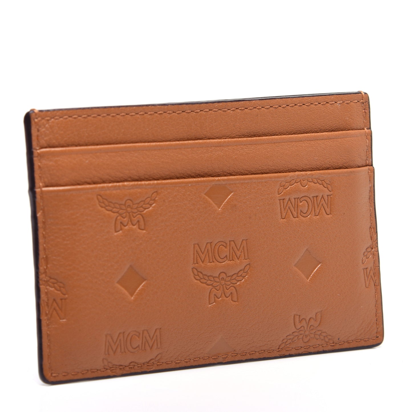 Calfskin Ottomar Monogram Mini Card Case Cognac