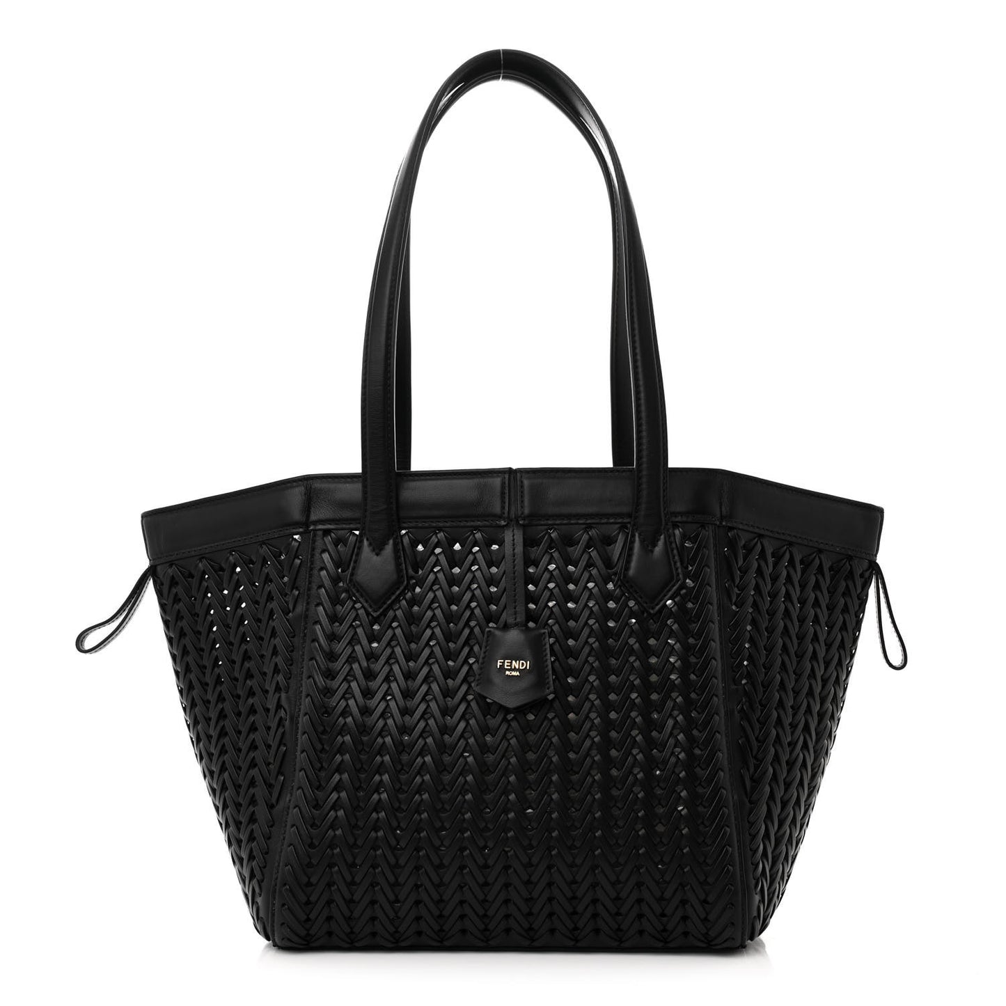 Vitello Grace Woven Medium Fendi Origami Black