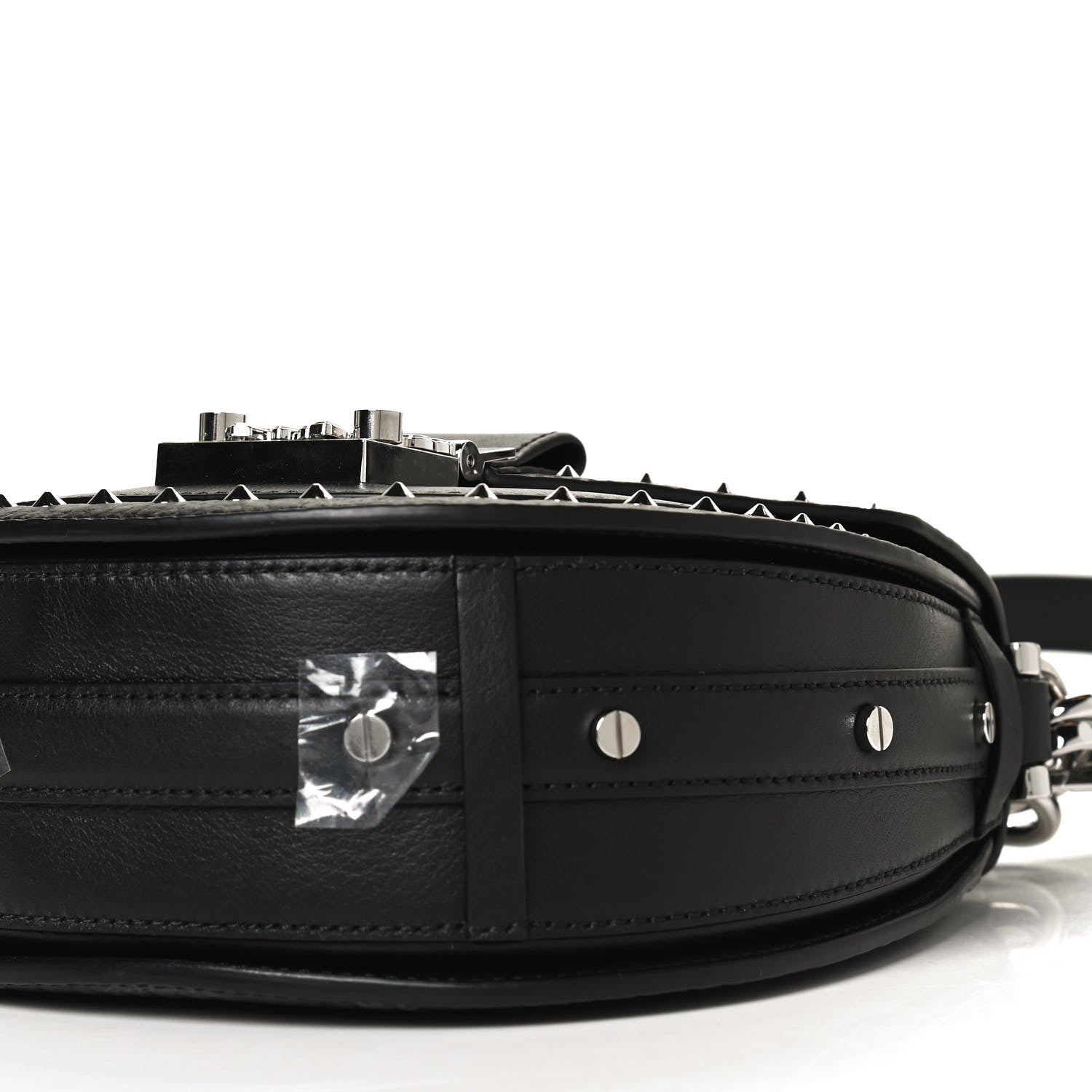 MCM Visetos Mini Patricia Studded Crossbody Bag Black 10 of 10