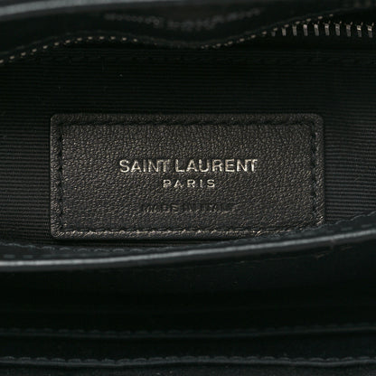 Saint Laurent Calfskin Y Quilted Monogram Toy Loulou Crossbody Bag Black 7 of 12
