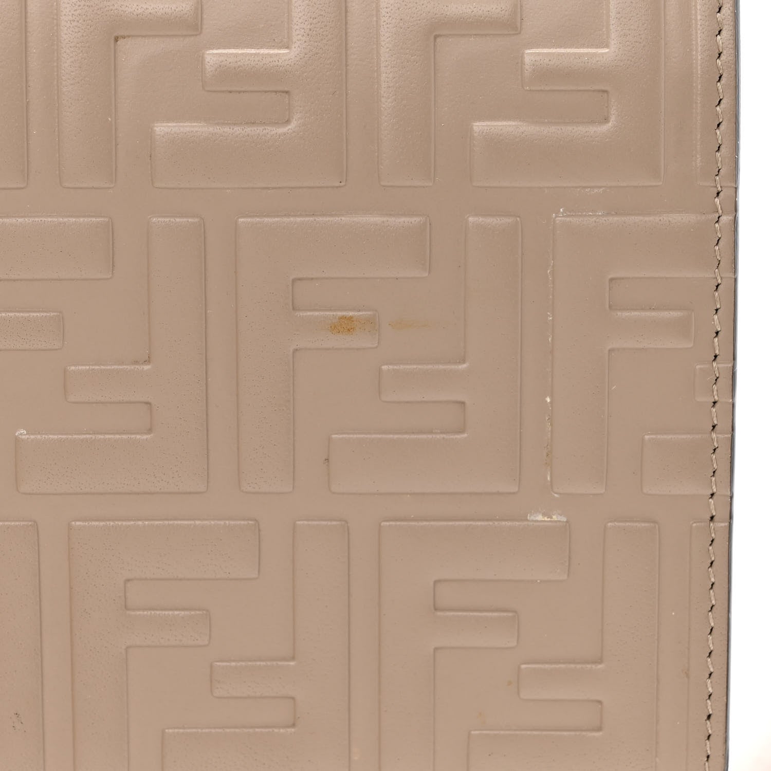 Fendi Vitello Liberty FF 1974 Embossed Kan I Shoulder Bag Tortora 13 of 18