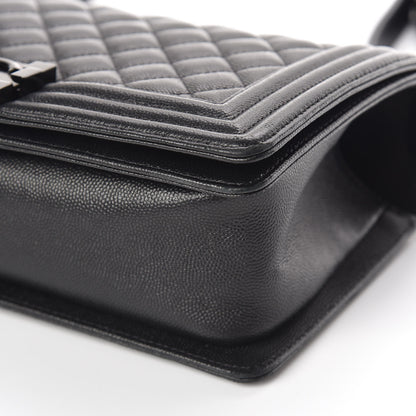 Chanel Caviar Quilted Medium Boy Flap So Black 10 of 11
