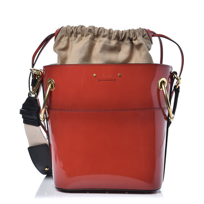 Chloe Patent Calfskin Small Roy Bucket Bag Earthy Red 1 of 8