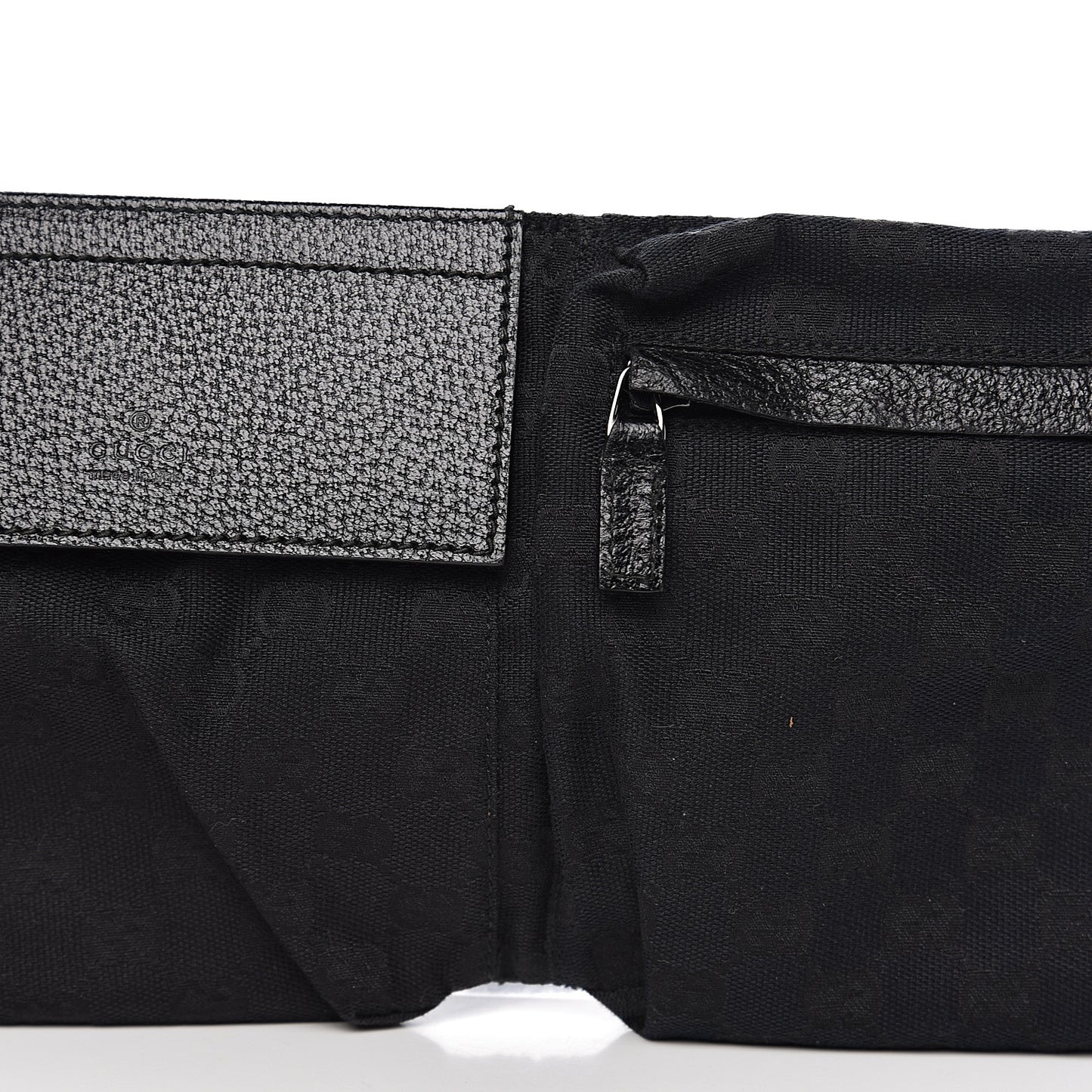 GG Monogram Double Pocket Belt Bag Black