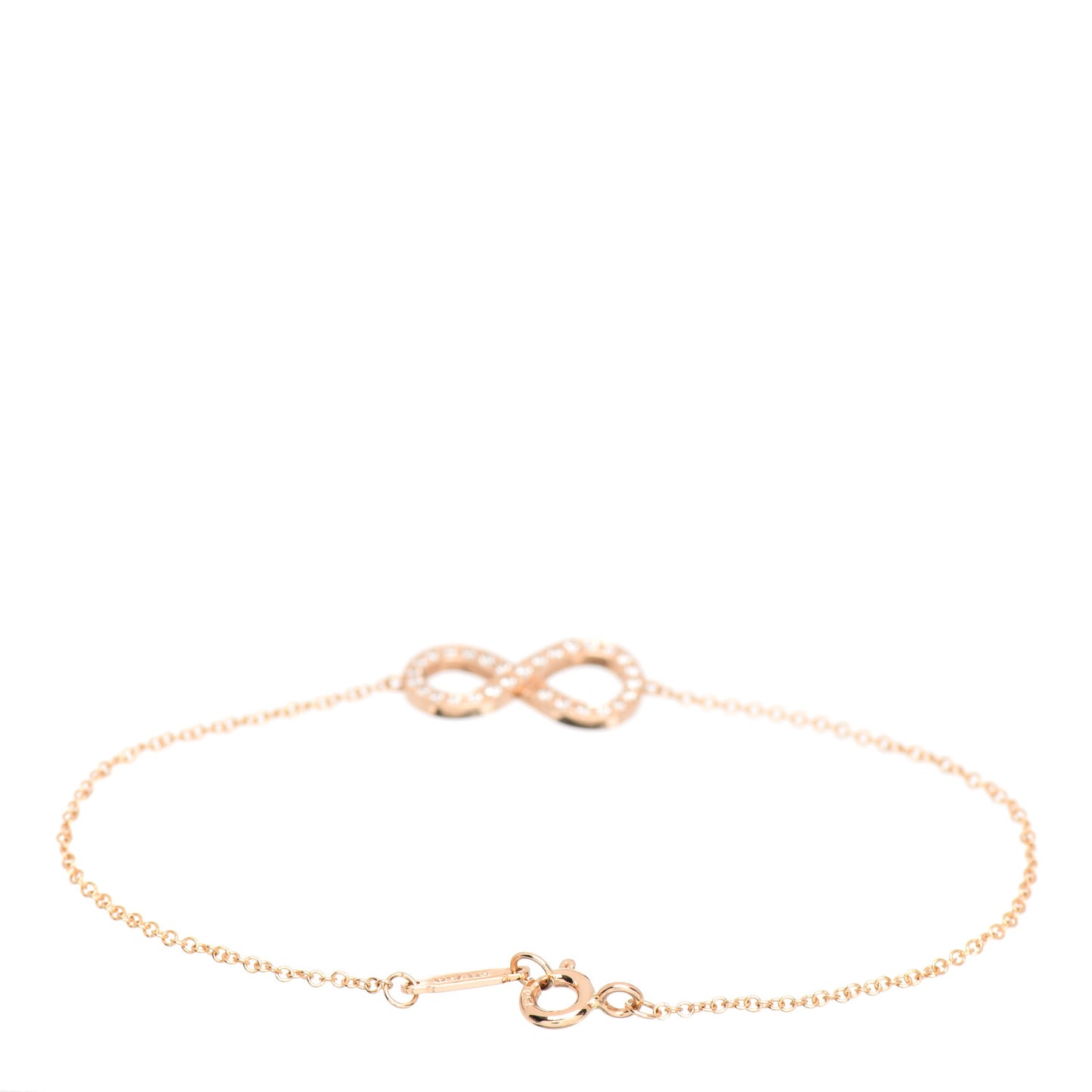 18K Rose Gold Diamond Infinity Bracelet