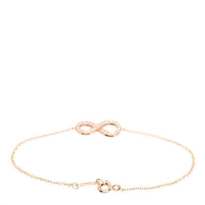 Tiffany 18K Rose Gold Diamond Infinity Bracelet 3 of 4