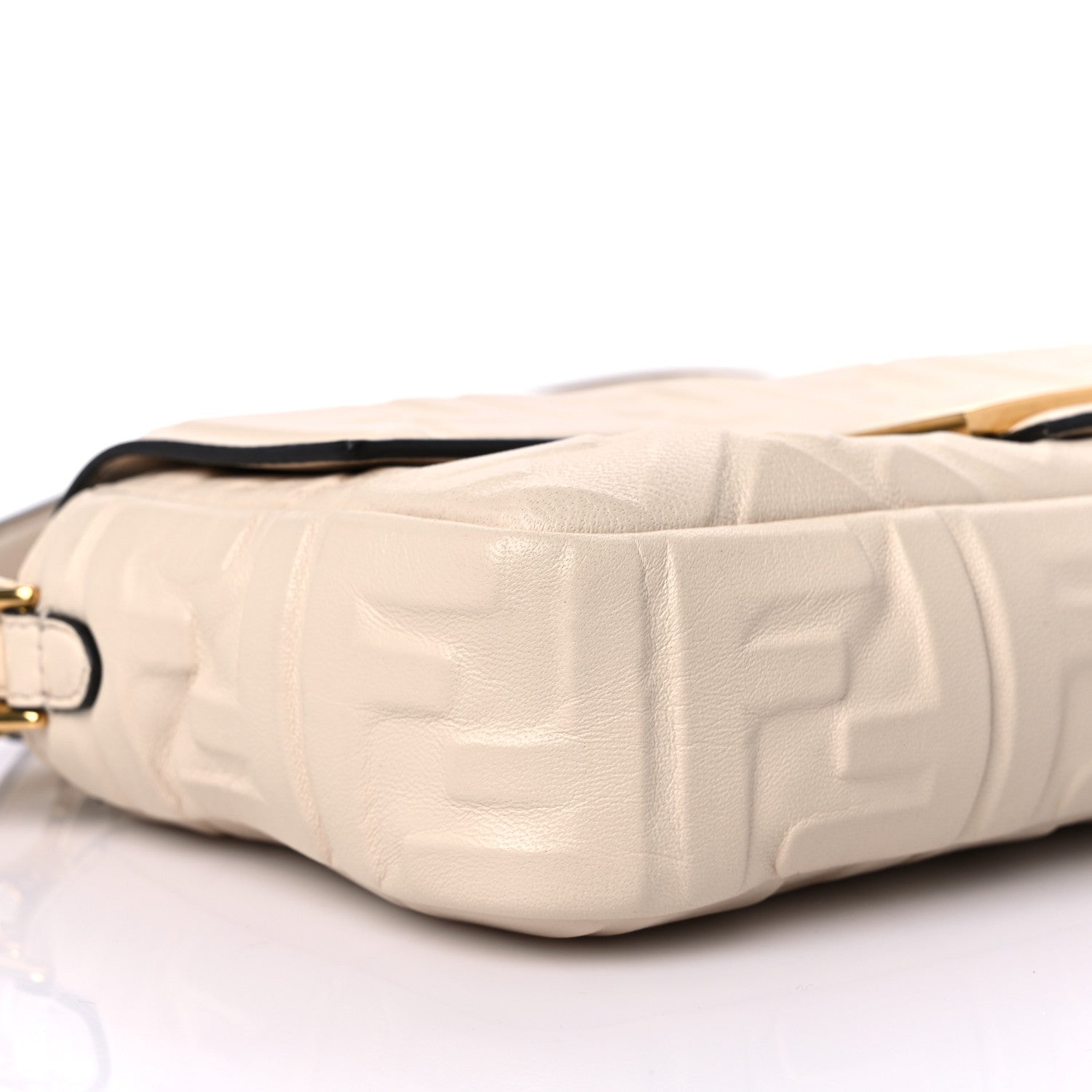 Fendi Nappa FF 1974 Embossed Baguette Camelia 9 of 13