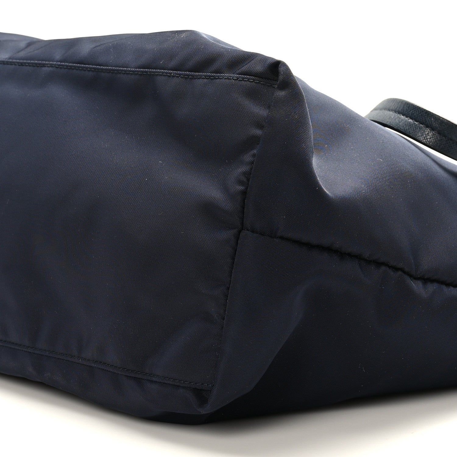 Prada Tessuto Nylon Saffiano Tote Navy 8 of 8